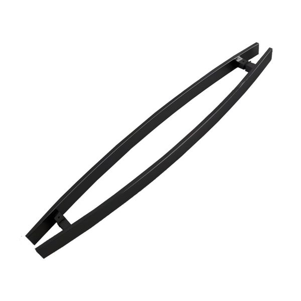 Puxador Curvo Inox Escovado Geris Puxador Curvo Inox 70cm Inox Preto