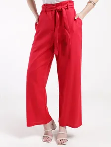 Calça Wide Leg Clochard Autentique Feminina VERMELHO P