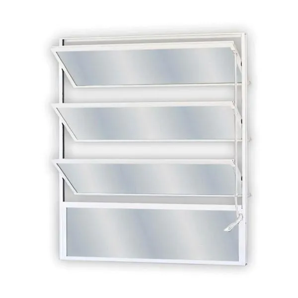 Janela Basculante De Alumínio Vidro Mini Boreal MGM 80x80cm Soft Branco (MP)