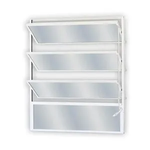Janela Basculante De Alumínio Vidro Mini Boreal MGM 80x80cm Soft Branco (MP)