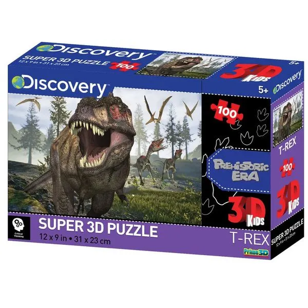 Quebra-Cabeça 3D - 100 Peças - Dino - Multikids