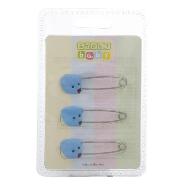 Kit Alfinete Para Fralda Smoby Baby 3 Peças 875395 (MP)
