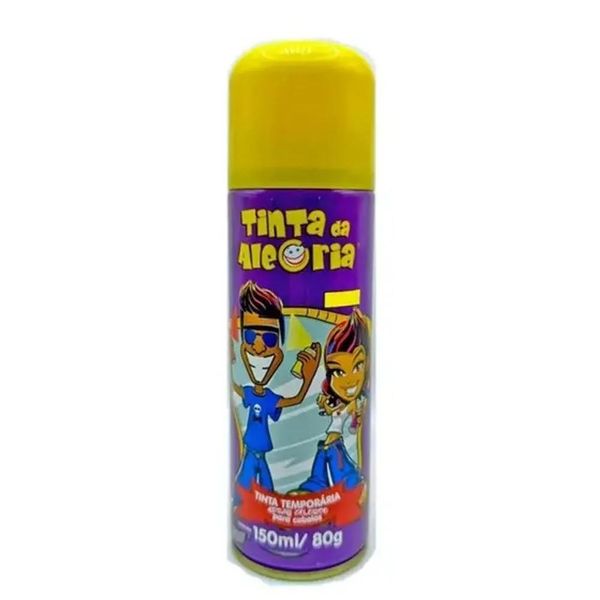 Tinta para Cabelo Spray - Alegria - Cor Amarela - 150ml