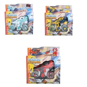 Lançador de Pião Batalha Dinossauro Turbo Titans Plástico 3 Peças LM3216 - honeyhome