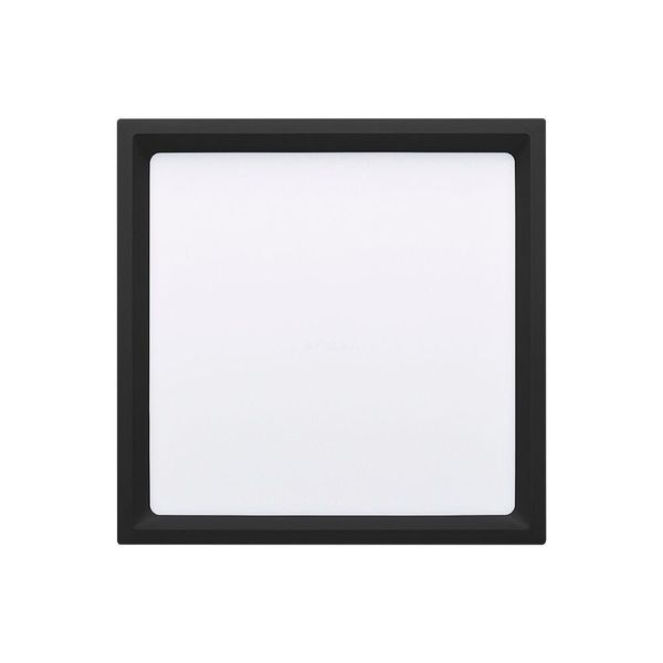 Painel De Led Stella Quadrado Deep De Sobrepor Recuado 22w Bivolt Preto 4000k Luz Neutra