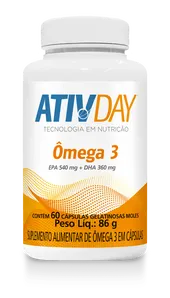 Suplemento Alimentar Ativday Ômega 3 60 Cápsulas