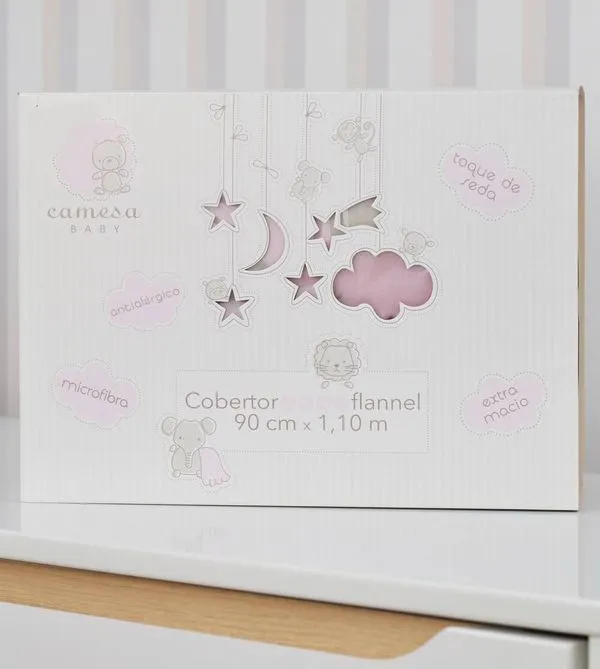 Cobertor Flannel Coala Rosa