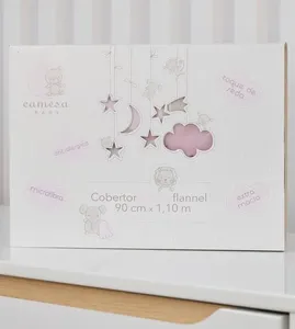 Cobertor Flannel Coala Rosa