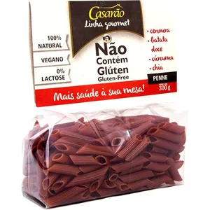 Macarrão de Arroz com Cenoura e Batata Doce Penne Sem Glúten Casarão 300g