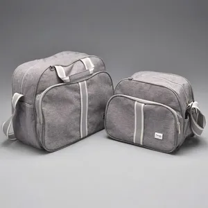Kit Bolsa Com Trocador Iza - 3027C Cinza Cinza
