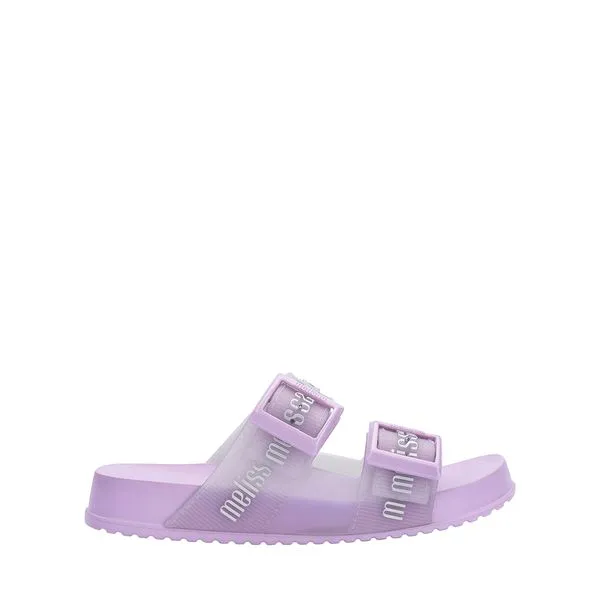 Mini Melissa Cozy Slide M Lover Infantil Lilás Prata 37576-26/27