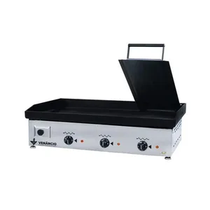 Chapa Bifeteira Elétrica com Prensa CE80P Inox 81cm 5400W 220V Metalúrgica Venâncio Chapa Bifeteira Elétrica com Prensa CE80P Inox 81cm 220V Metalúrgica Venâncio