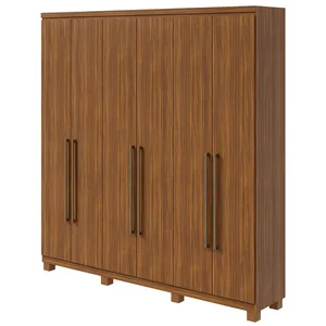 Guarda-Roupas 6 Portas, 4 Gavetas, Com Pés, Móveis Lopas Alonzo - New 2019 Rovere Naturale