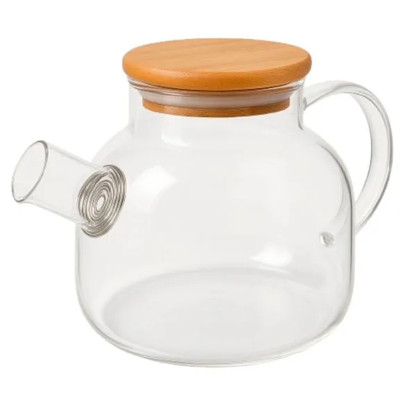 Bule de Borossilicato Com Tampa de Bambu 900ml 5539 - Be10