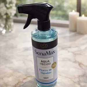 Água Perfumada para Tecidos Flores de Algodão 500ML com Borrifador Spray Azul Senalândia Água Perfumada para Tecidos Flores de Algodão 500ML Spray Azul Senalândia