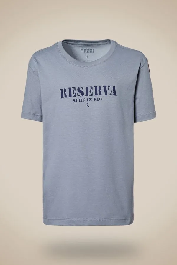 Camiseta Mini Estampa Surf In Rio Azul Dust - 10