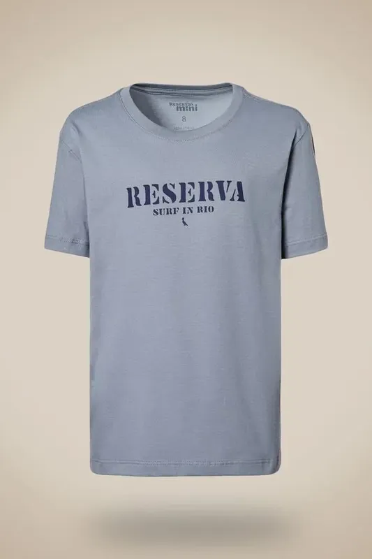 Camiseta Mini Estampa Surf In Rio Azul Dust - 10