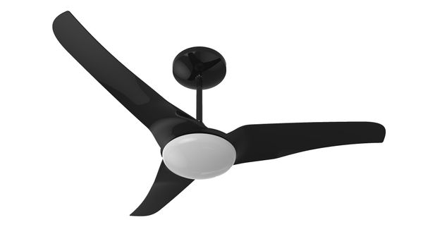 Ventilador de Teto 127V 106cm com LED Integrado e Controle Remoto Preto Slim Aliseu