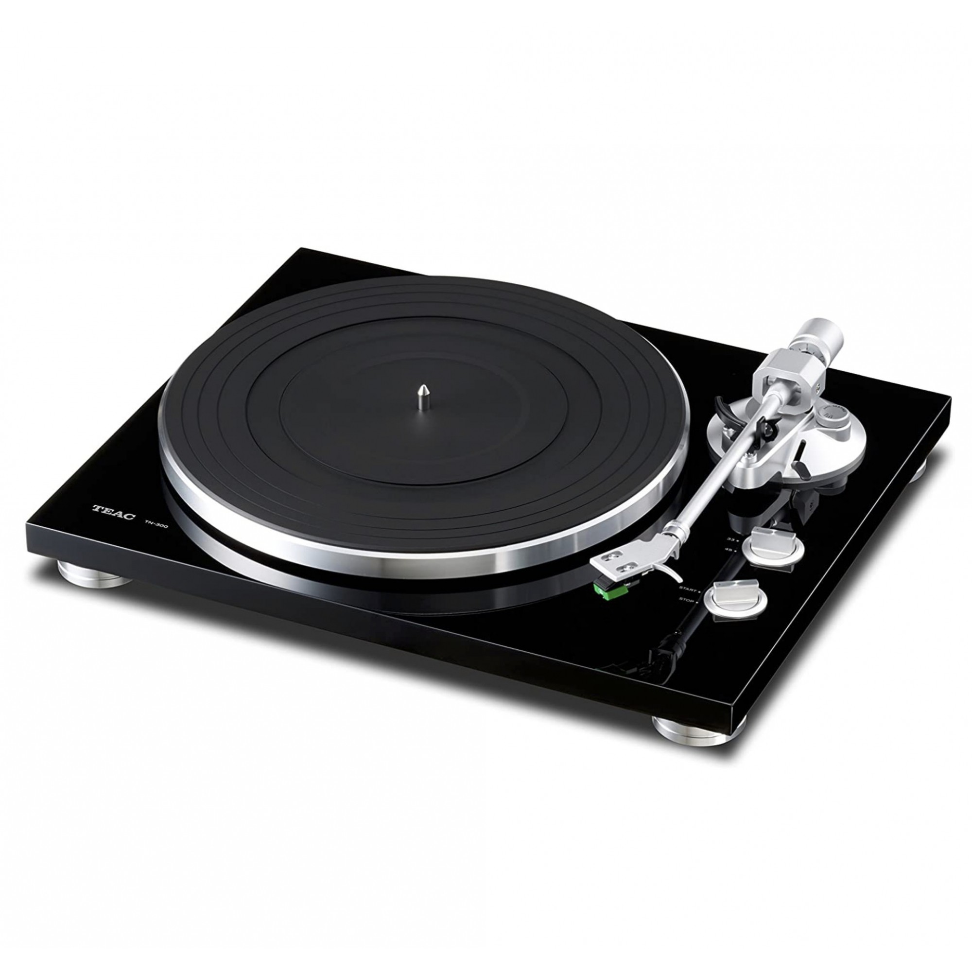 Toca Discos Teac Tn-300 Gravação Usb Cartucho Audio Technica - Preto