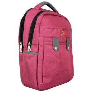 Mochila Feminina P/ Notebook Trabalho Faculdade Reforçada Alças Acolchoadas - Girl´s College - Swissland Bordô