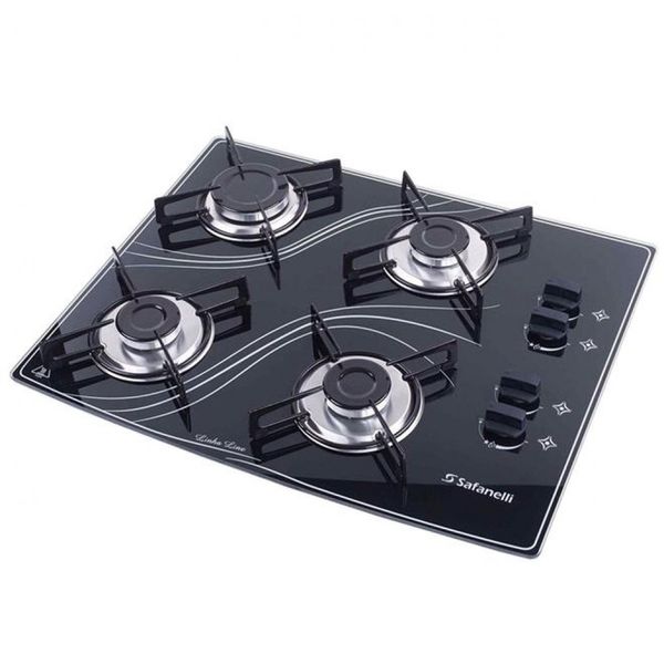 Cooktop Lines 4 Bocas Safanelli Preto / Bivolt