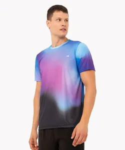 camiseta tie dye manga curta esportiva azul médio P
