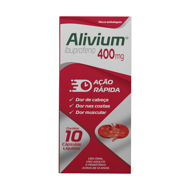 Analgésico e Antitérmico Alivium 400mg 10 Cápsulas