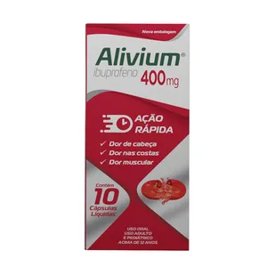 Analgésico e Antitérmico Alivium 400mg 10 Cápsulas