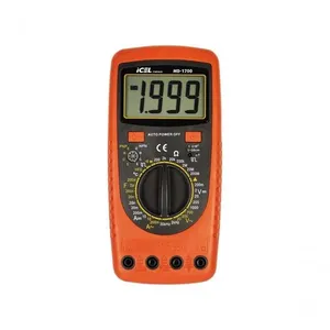 Multímetro Digital MD-1700 com Medição de TENSÃO 1000VDC 700VAC CORRENTE 10A RESISTÊNCIA 200MOhm LCD Icel Multímetro Digital MD-1700 com Medição de TENSÃO 1000VDC 700VAC CORRENTE 10A LCD Icel