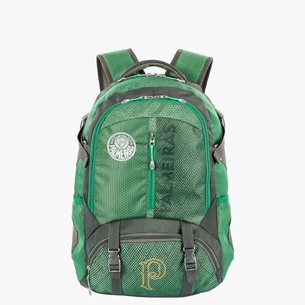 Mochila 2 Compartimentos Porta Tênis Palmeiras Y01 - Verde e Cinza - Único