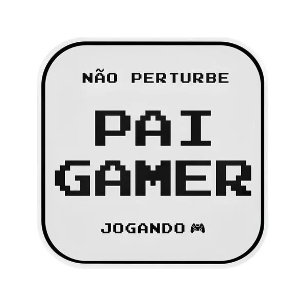 Luminária Box Não Perturbe, Pai Gamer