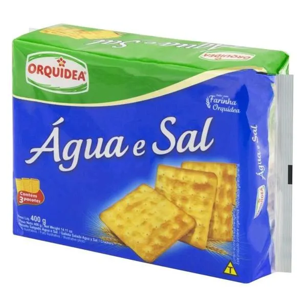 Biscoito Orquídea 320g Água e Sal BISCOITO ORQUIDEA 320G AGUA E SAL