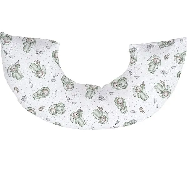 Almofada de Amamentação Tecebem Malha 100% Algodão Com Zíper Yan 45cmx85cm Branco