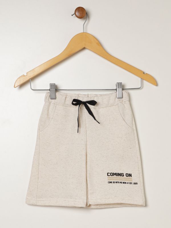 Bermuda Moletinho Infantil Para Menino- OFF WHITE 6