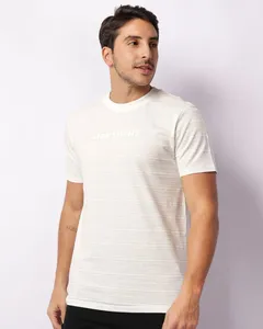 Camiseta Masculina Texturizada Estampa Escrita Manga Curta Off White GG