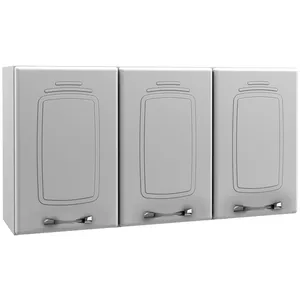Armário Triplo Médio em Aço, com 3 Portas e 1 Prateleira - Telasul Novitá Branco
