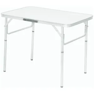 Mesa Dobrável de Alumínio com Tampo em MDF 90x60cm Pés Reguláveis Camping 695838 Palisad Mesa Dobrável de Alumínio Tampo MDF 90x60cm Camping 695838 Palisad
