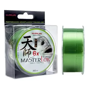 Linha de Pesca Monofilamento Master Lon 6X 0,37mm 300m com Resistência 30Lbs Verde Maruri Fishing Linha Monofilamento Master Lon 6X 0,37mm 300m 30Lbs Verde Maruri Fishing