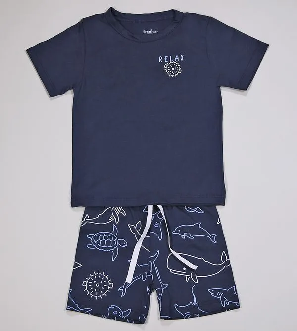 Conjunto Pijama Relax - P525 De 2 a 10 anos Marinho - 4
