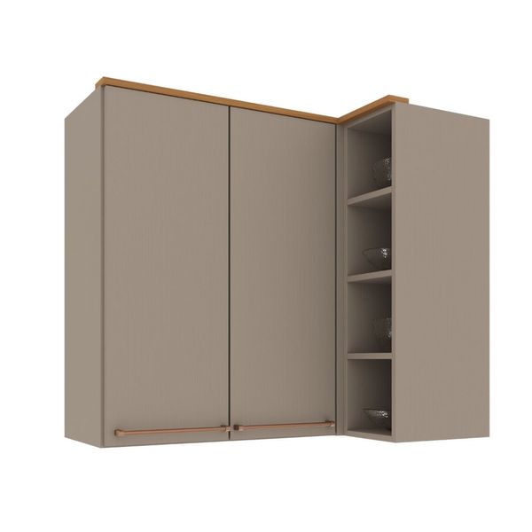 Armário Indekes Iza Canto Reto 94cm 2 Portas | Camurça (S/V)