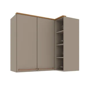 Armário Indekes Iza Canto Reto 94cm 2 Portas | Camurça (S/V)
