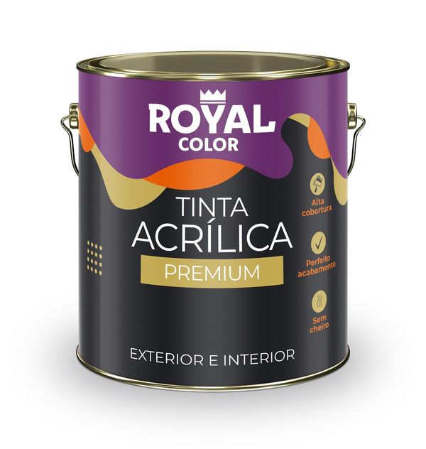 Tinta Acrílica Fosco 3,2L Premium Base Média Royal Color Tinta Acrílica Fosco 3,2L Premium Base Média Royalcolor