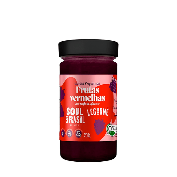 Geleia Orgânica de Frutas Vermelhas Zero Adição de Açúcar Legurme - 200g