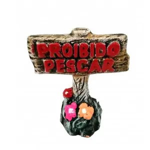 Enfeite Proibido Pescar Decorado Trema Único