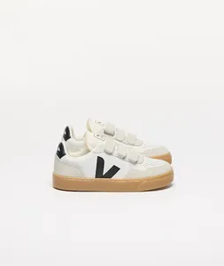 V-90 Leather White Black Natural