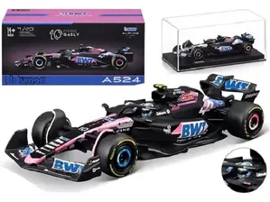 Miniatura Metal 1/43 C/ Piloto Caixa Acrilica Formula 1 Race 2024 BWT Alpine A524 Pierre Gasly – Burago