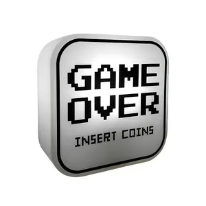 Luminária Box Game Over Decoração Setup Parede Ou Mesa - Bivolt