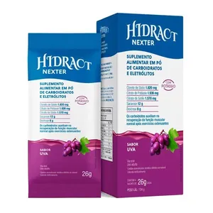Suplemento Alimentar em Pó Hidract Nexter Sabor Uva 4 Sachês 26g