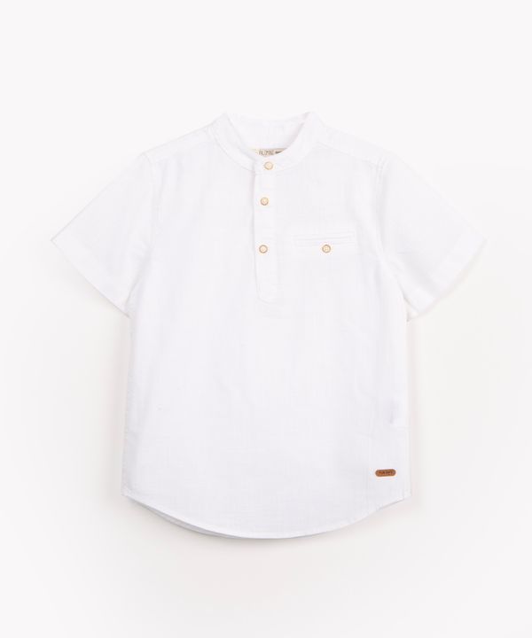 bata infantil gola padre manga curta branco 4