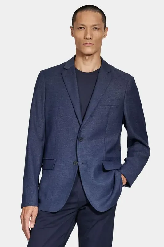 Paletó Super Slim Texturizado Marinho - 52